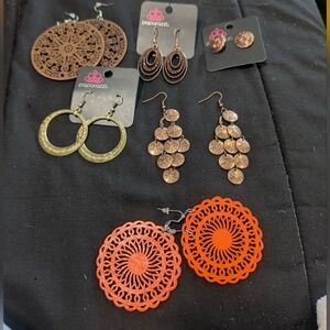 Wholesale Earring Bundle Lot of 6 Paparazzi Wood Filigree Boho Statement
